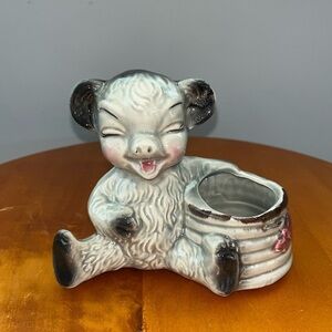Vintage Honey Bear Pottery, Planter, Nursery Room Decor